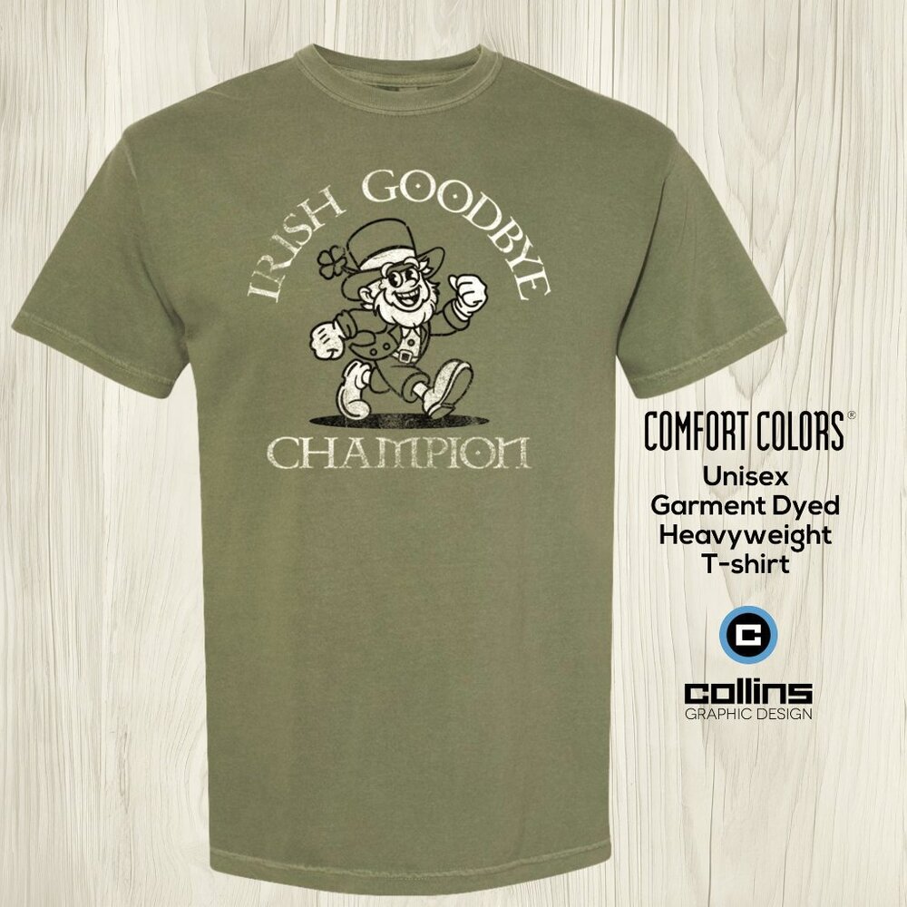 Irish Goodbye Champion Comfort Colors® unisex t-shirt MOSS - Picture 2 of 4